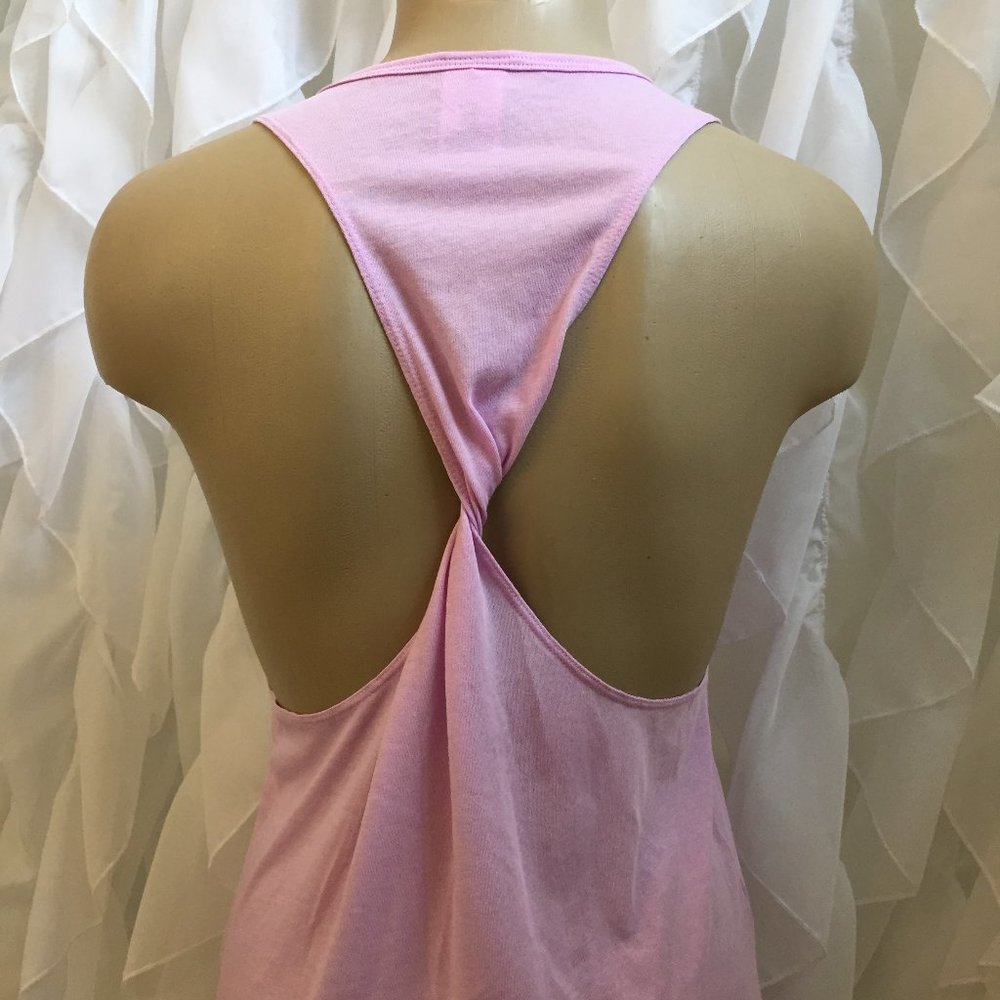 Victoria Sport Pink Twist Back Tank NWT